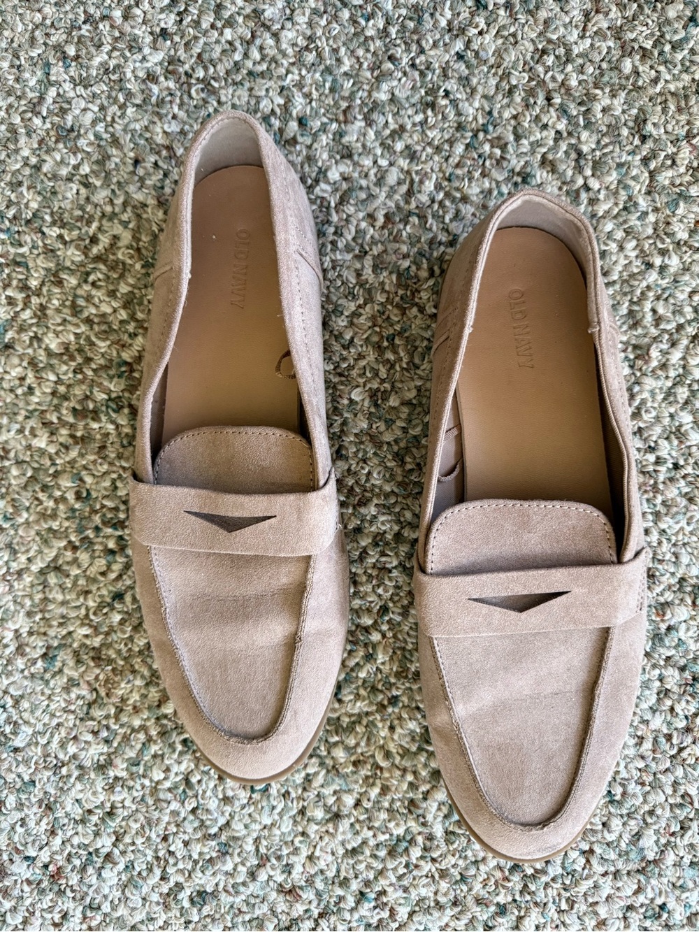 Old Navy Taupe Suede Loafers